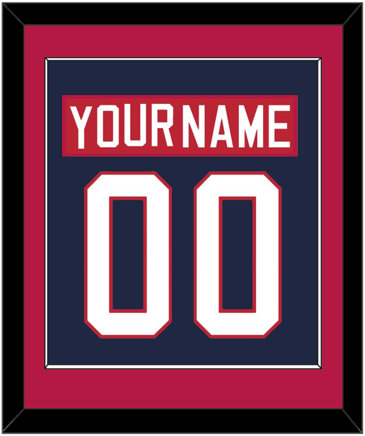 United States Men's Hockey Nameplate & Number (Back) Combined - 2002 Olympics Road Blue - Essential Tier 2