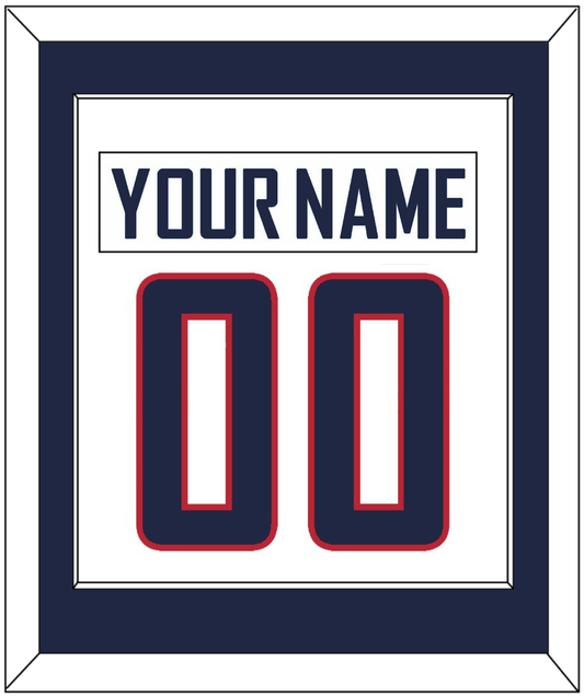 United States Men's Hockey Nameplate & Number (Back) Combined - 2010 Olympics Home White - Essential Tier 1