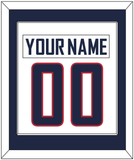 United States Men's Hockey Nameplate & Number (Back) Combined - 2010 Olympics Home White - Single Mat 1