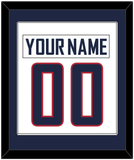 United States Men's Hockey Nameplate & Number (Back) Combined - 2010 Olympics Home White - Single Mat 1