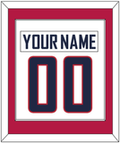 United States Men's Hockey Nameplate & Number (Back) Combined - 2010 Olympics Home White - Single Mat 2