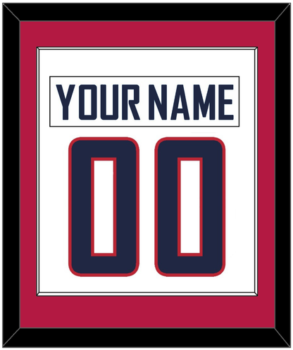 United States Men's Hockey Nameplate & Number (Back) Combined - 2010 Olympics Home White - Essential Tier 2