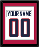United States Men's Hockey Nameplate & Number (Back) Combined - 2010 Olympics Home White - Single Mat 2