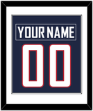 United States Men's Hockey Nameplate & Number (Back) Combined - 2014 Olympics Road Blue - Single Mat 1