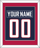 United States Men's Hockey Nameplate & Number (Back) Combined - 2014 Olympics Road Blue - Single Mat 2