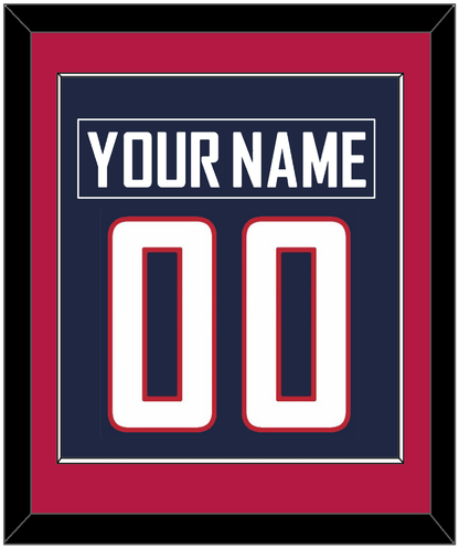 United States Men's Hockey Nameplate & Number (Back) Combined - 2010 Olympics Road Blue - Essential Tier 2