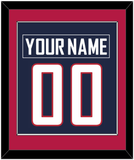 United States Men's Hockey Nameplate & Number (Back) Combined - 2014 Olympics Road Blue - Single Mat 2