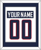 United States Men's Hockey Nameplate & Number (Back) Combined - 2014 Olympics Home White - Single Mat 1