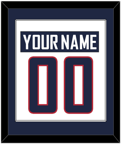United States Men's Hockey Nameplate & Number (Back) Combined - 2014 Olympics Home White - Essential Tier 1