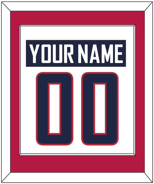 United States Men's Hockey Nameplate & Number (Back) Combined - 2014 Olympics Home White - Essential Tier 2