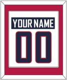 United States Men's Hockey Nameplate & Number (Back) Combined - 2014 Olympics Home White - Single Mat 2