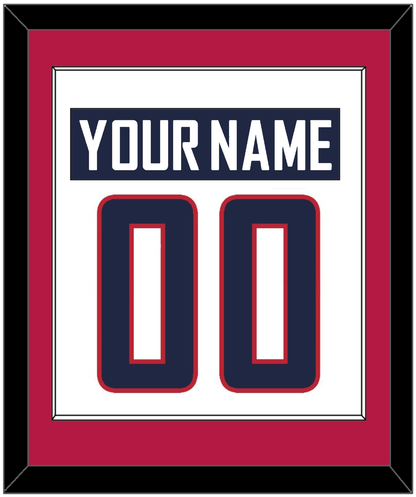 United States Men's Hockey Nameplate & Number (Back) Combined - 2014 Olympics Home White - Essential Tier 2