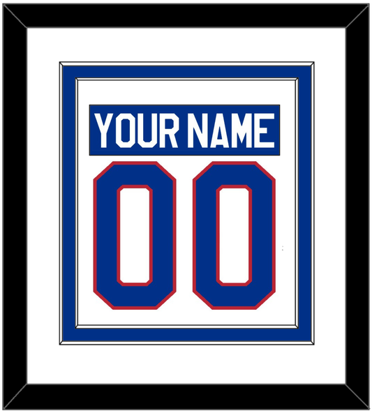United States Men's Hockey Nameplate & Number (Back) Combined - 1980 Olympics Home White - Signature Tier 1