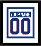 United States Men's Hockey Nameplate & Number (Back) Combined - 1980 Olympics Home White - Double Mat 1