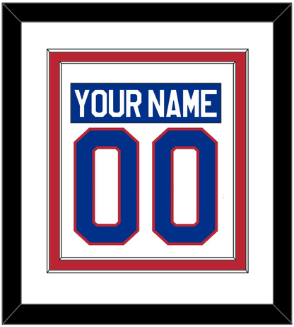 United States Men's Hockey Nameplate & Number (Back) Combined - 1980 Olympics Home White - Signature Tier 2