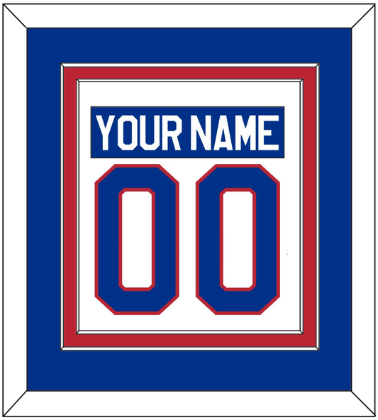 United States Men's Hockey Nameplate & Number (Back) Combined - 1980 Olympics Home White - Signature Tier 3