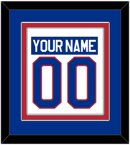 United States Men's Hockey Nameplate & Number (Back) Combined - 1980 Olympics Home White - Signature Tier 3