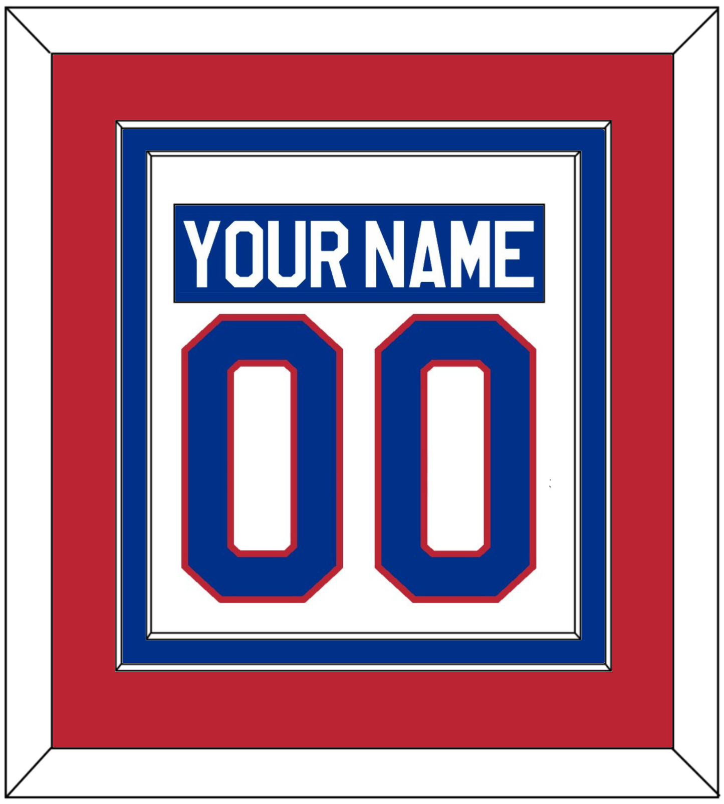 United States Men's Hockey Nameplate & Number (Back) Combined - 1980 Olympics Home White - Signature Tier 4