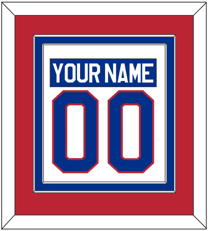 United States Men's Hockey Nameplate & Number (Back) Combined - 1980 Olympics Home White - Signature Tier 4