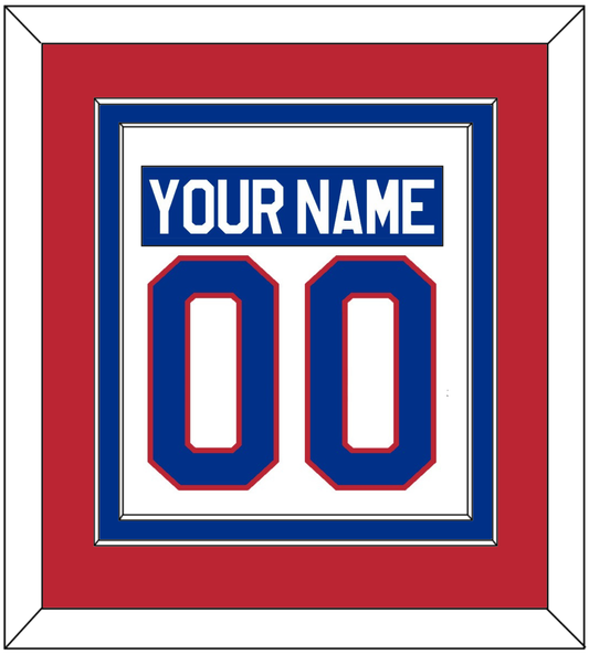 United States Men's Hockey Nameplate & Number (Back) Combined - 1980 Olympics Home White - Signature Tier 4