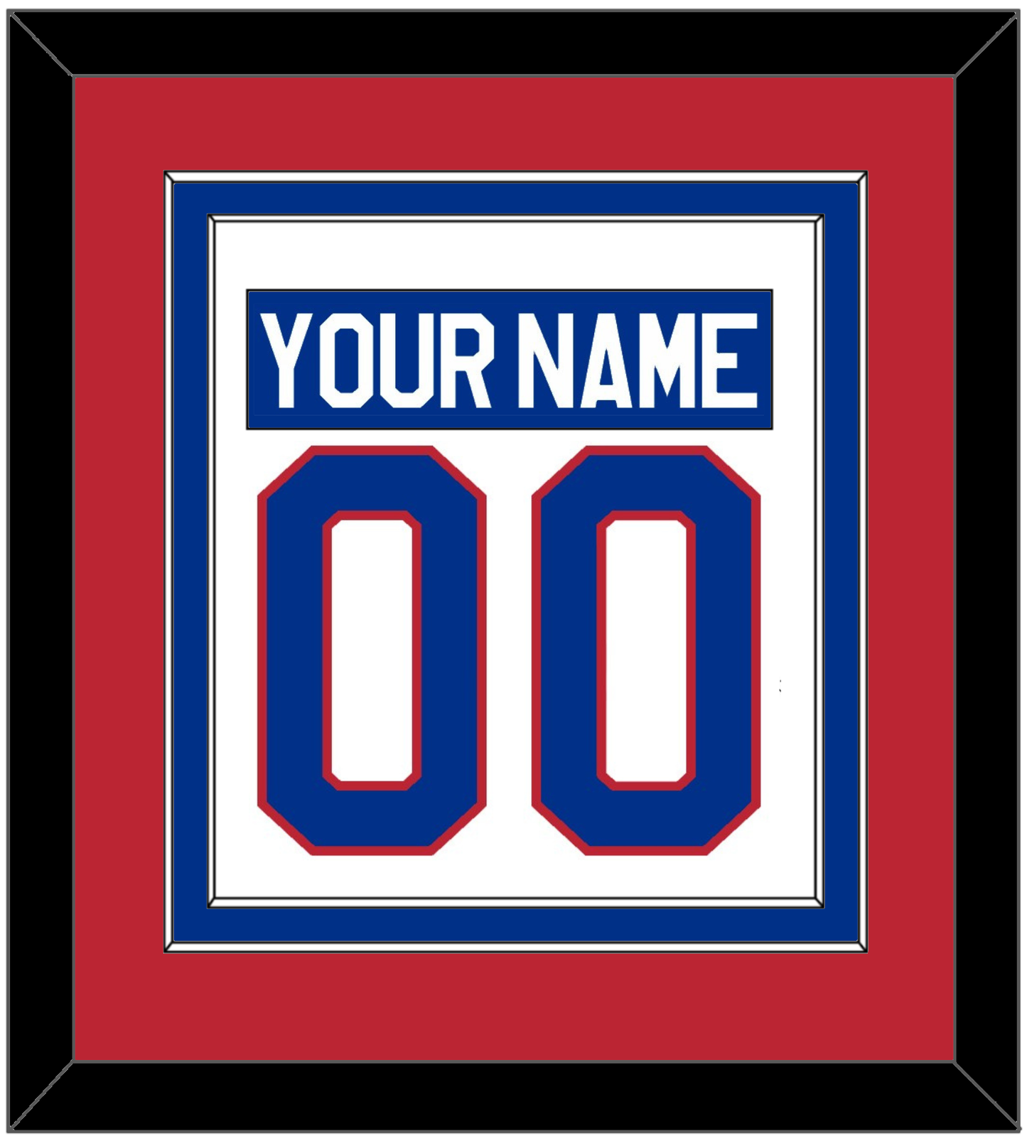 United States Men's Hockey Nameplate & Number (Back) Combined - 1980 Olympics Home White - Signature Tier 4
