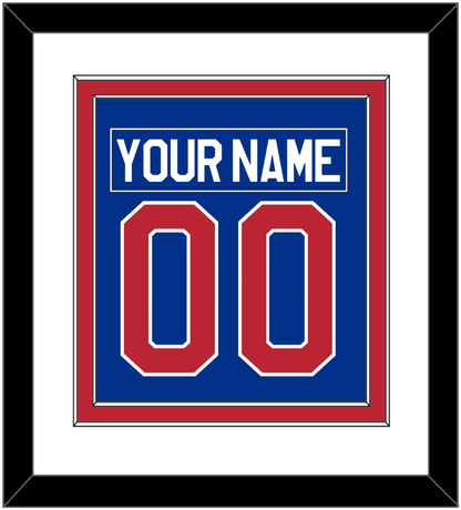 United States Men's Hockey Nameplate & Number (Back) Combined - 1980 Olympics Road Blue - Signature Tier 1