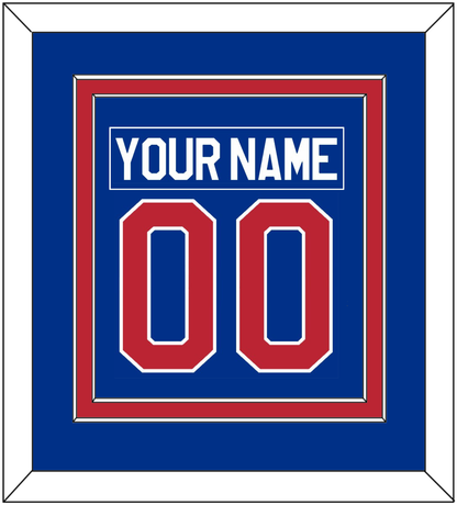 United States Men's Hockey Nameplate & Number (Back) Combined - 1980 Olympics Road Blue - Signature Tier 2