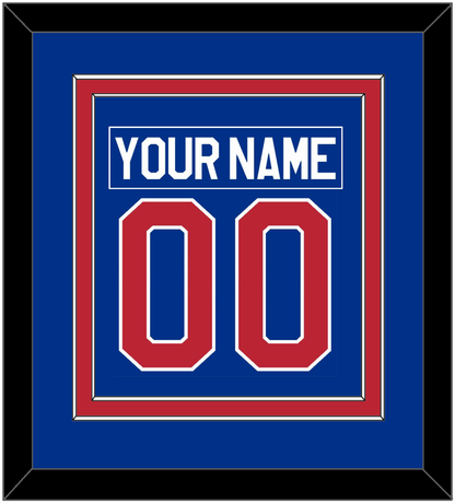 United States Men's Hockey Nameplate & Number (Back) Combined - 1980 Olympics Road Blue - Signature Tier 2