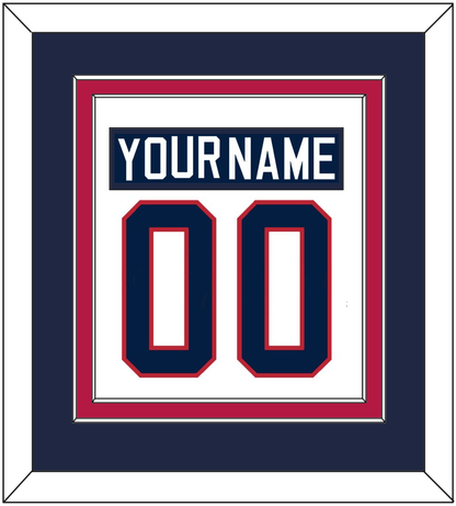 United States Men's Hockey Nameplate & Number (Back) Combined - 2002 Olympics Home White - Signature Tier 3