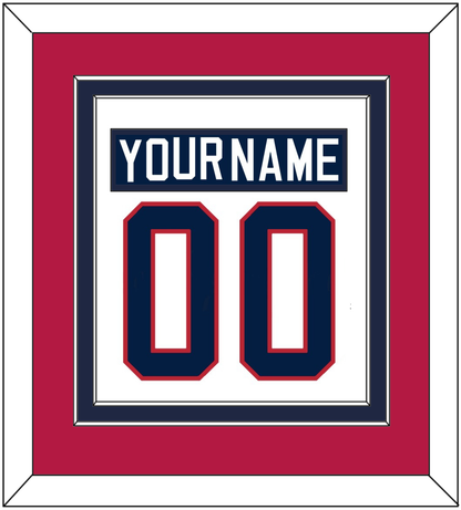 United States Men's Hockey Nameplate & Number (Back) Combined - 2002 Olympics Home White - Signature Tier 4