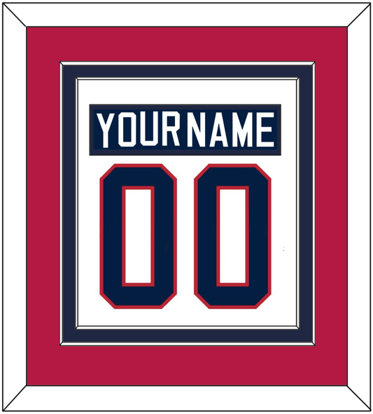 United States Men's Hockey Nameplate & Number (Back) Combined - 2002 Olympics Home White - Signature Tier 4