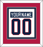 United States Men's Hockey Nameplate & Number (Back) Combined - 2002 Olympics Home White - Double Mat 4