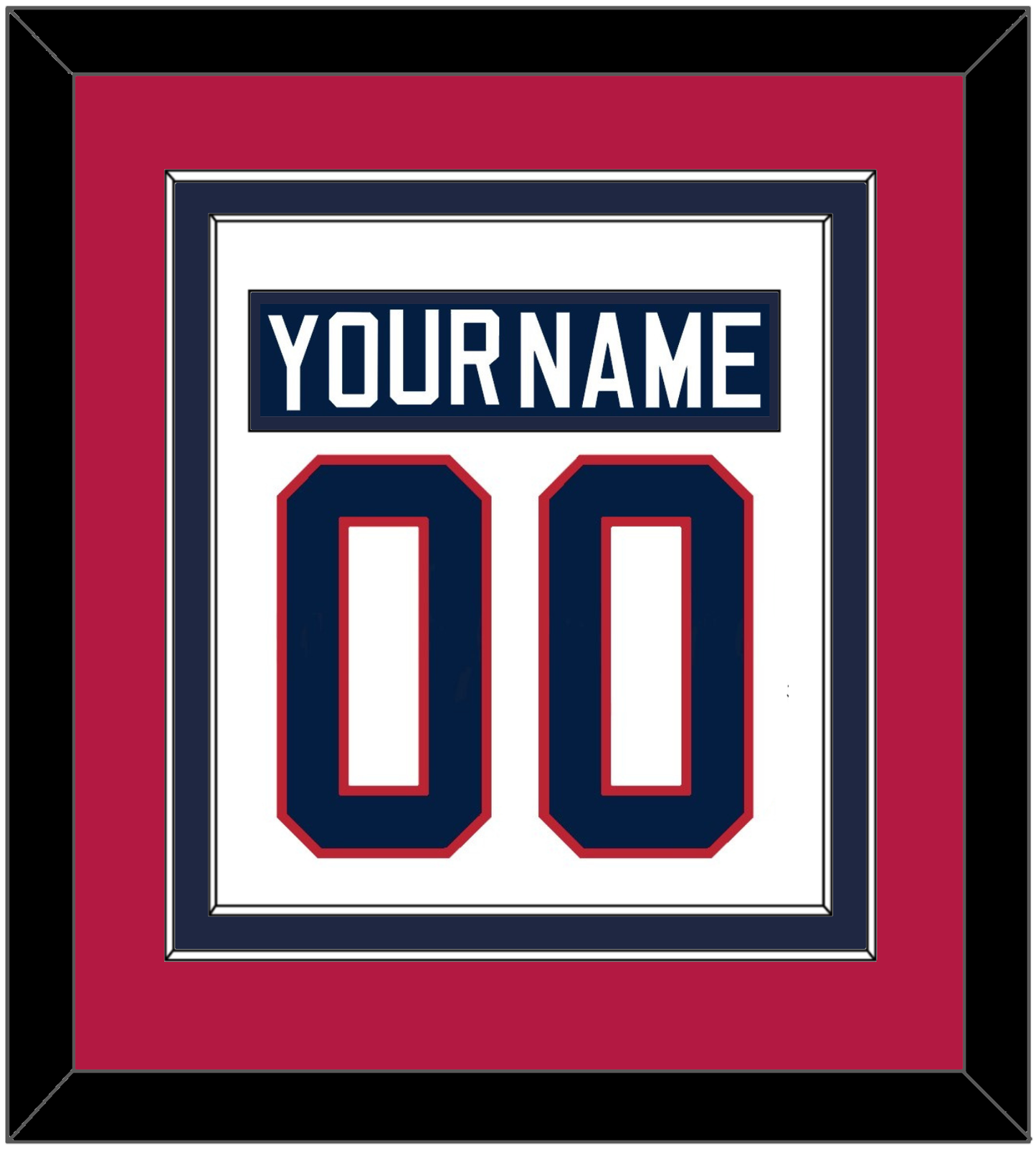 United States Men's Hockey Nameplate & Number (Back) Combined - 2002 Olympics Home White - Signature Tier 4