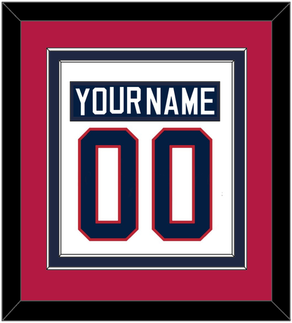 United States Men's Hockey Nameplate & Number (Back) Combined - 2002 Olympics Home White - Signature Tier 4