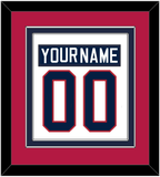 United States Men's Hockey Nameplate & Number (Back) Combined - 2002 Olympics Home White - Double Mat 4