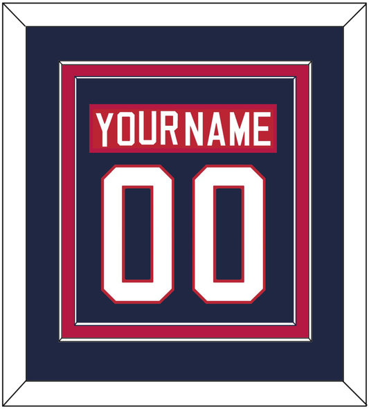 United States Men's Hockey Nameplate & Number (Back) Combined - 2002 Olympics Road Blue - Signature Tier 2