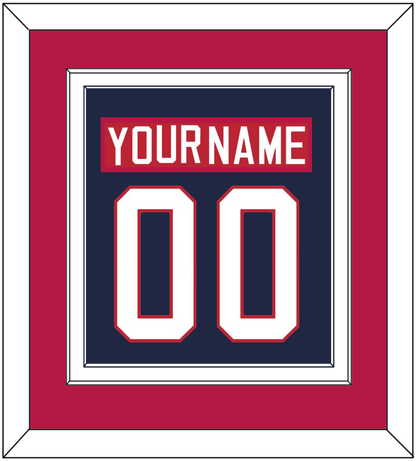 United States Men's Hockey Nameplate & Number (Back) Combined - 2002 Olympics Road Blue - Signature Tier 3