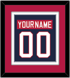United States Men's Hockey Nameplate & Number (Back) Combined - 2002 Olympics Road Blue - Double Mat 3
