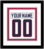 United States Men's Hockey Nameplate & Number (Back) Combined - 2010 Olympics Home White - Double Mat 1