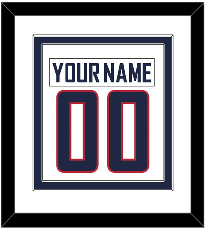 United States Men's Hockey Nameplate & Number (Back) Combined - 2010 Olympics Home White - Signature Tier 2
