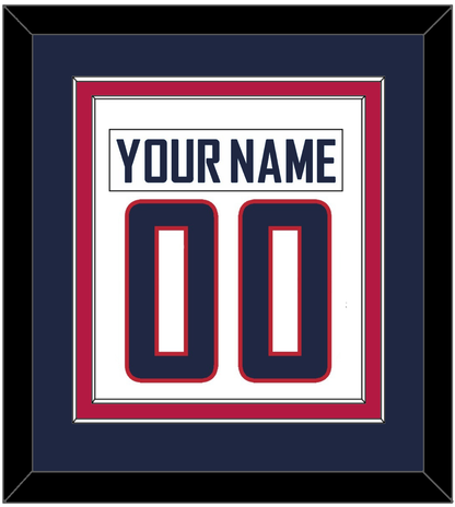 United States Men's Hockey Nameplate & Number (Back) Combined - 2010 Olympics Home White - Signature Tier 3