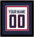 United States Men's Hockey Nameplate & Number (Back) Combined - 2010 Olympics Home White - Double Mat 3