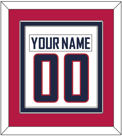 United States Men's Hockey Nameplate & Number (Back) Combined - 2010 Olympics Home White - Signature Tier 4