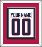United States Men's Hockey Nameplate & Number (Back) Combined - 2010 Olympics Home White - Double Mat 4