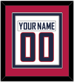 United States Men's Hockey Nameplate & Number (Back) Combined - 2010 Olympics Home White - Double Mat 4