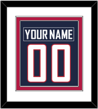 United States Men's Hockey Nameplate & Number (Back) Combined - 2010 Olympics Road Blue - Double Mat 1