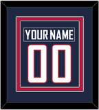 United States Men's Hockey Nameplate & Number (Back) Combined - 2014 Olympics Road Blue - Double Mat 2