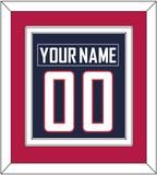 United States Men's Hockey Nameplate & Number (Back) Combined - 2014 Olympics Road Blue - Double Mat 3