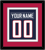 United States Men's Hockey Nameplate & Number (Back) Combined - 2014 Olympics Road Blue - Double Mat 3