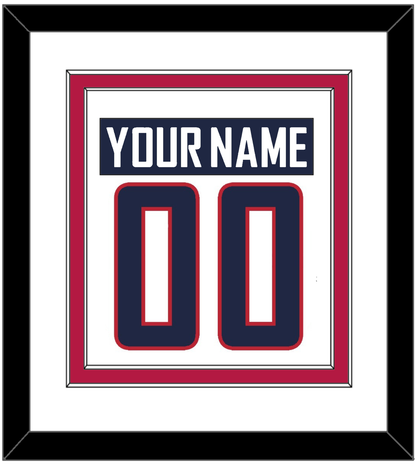 United States Men's Hockey Nameplate & Number (Back) Combined - 2014 Olympics Home White - Signature Tier 1